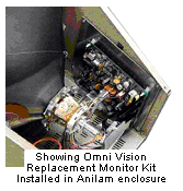 showing Omni Vision Replacement monitor kit installed in Anilam enclosure