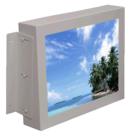 Industrial Flat Panel LCD Display Monitor Metal Enclosed 