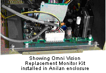 showing Omni Vision Replacement monitor kit installed in Anilam enclosure